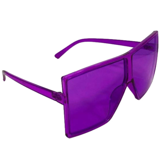 6072 | Purple Square Unisex Sunglasses - Picture 2 of 5